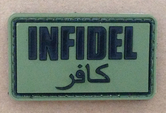 WARAGOD Infidel taktischer aufnäher oliv 5x3cm