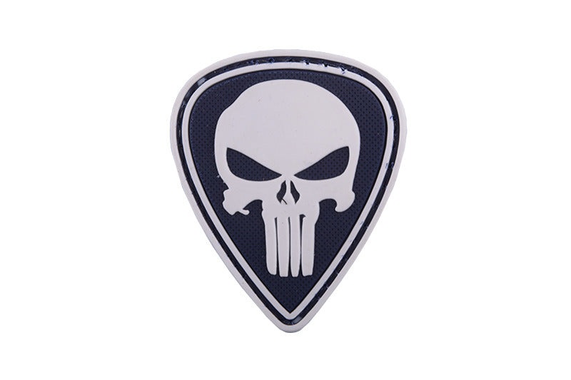 WARAGOD Punisher taktischer aufnäher schwarz-weiß, 5x4cm