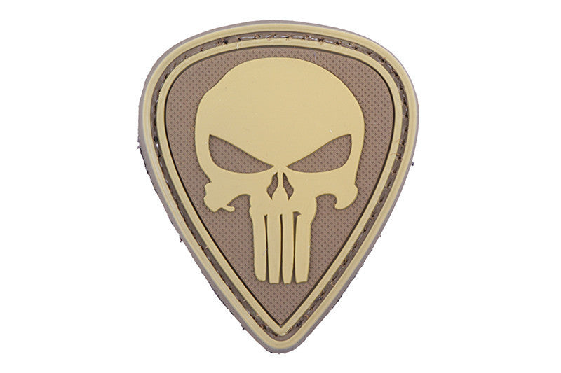 WARAGOD Punisher Taktischer Aufnäher sandig, 5x4cm