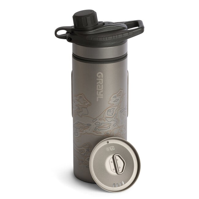 GRAYL Titanium GeoPress™ Purifier + Kochdeckel, Covert Black