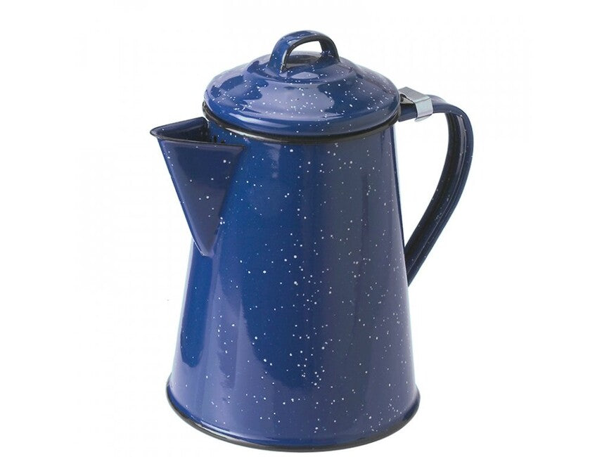 GSI Outdoors Emaille-Kaffeekanne 1,9 l, blau