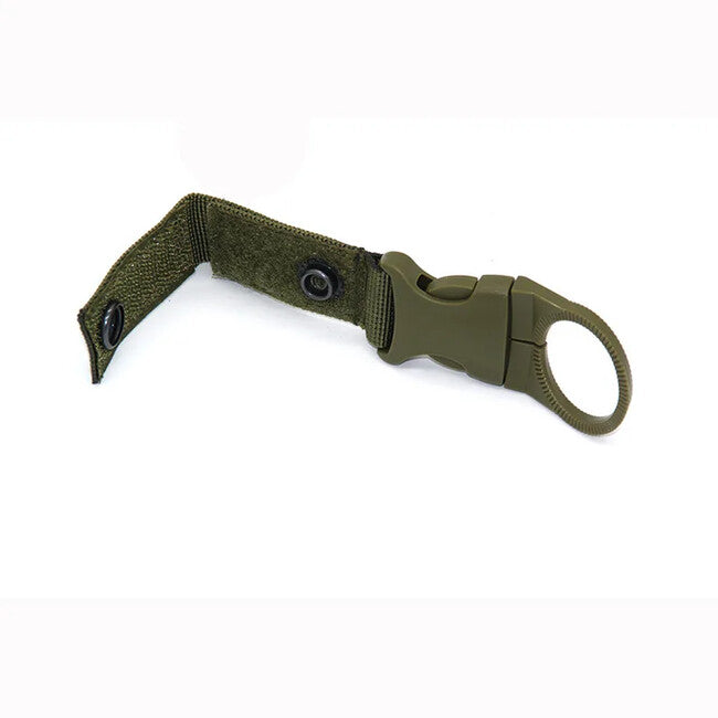 DRAGOWA Tactical Oasis Nylon Bottle Holder with Carabiner, Green