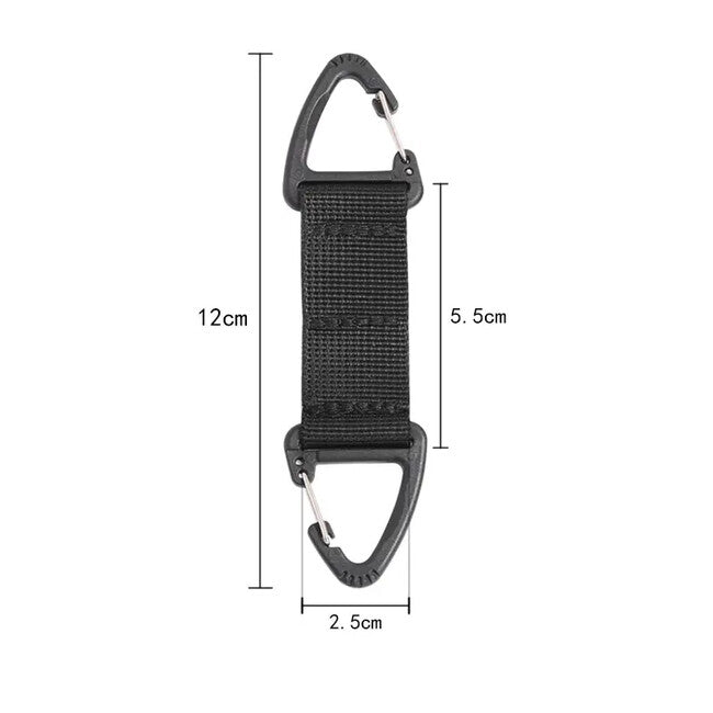 DRAGOWA TACTICAL Wendekarabiner BaseCamp, schwarz