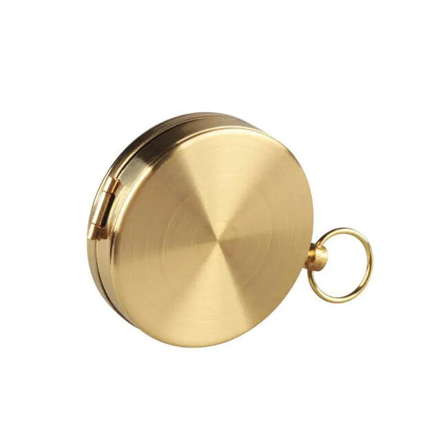 DRAGOWA Tactical Luma Pocket Brass Compass with Luminescence, Gold