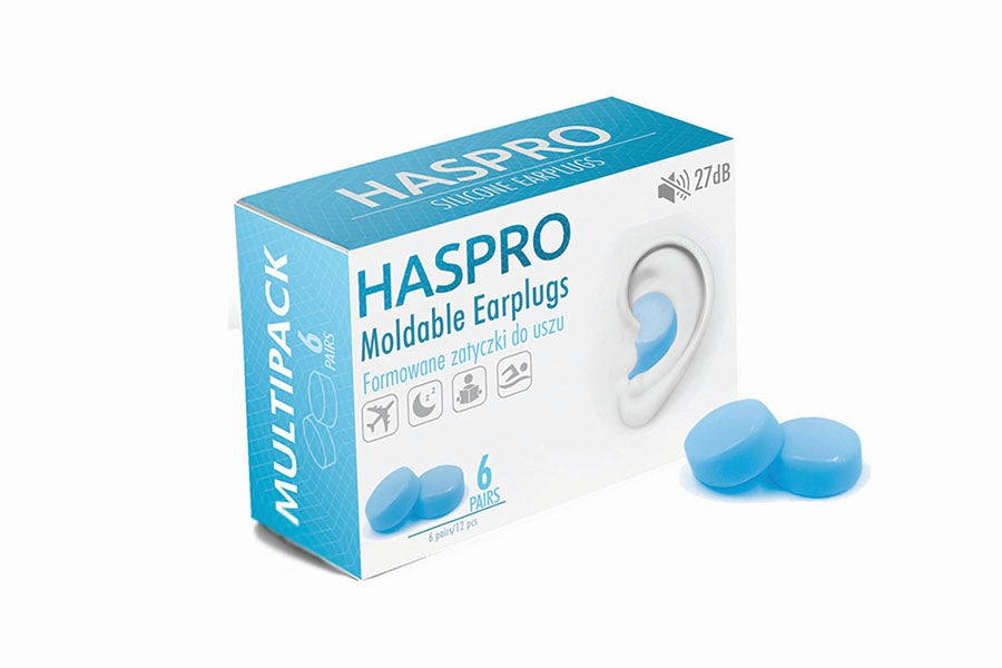 HASPRO 6P silikon-ohrstöpse, blau