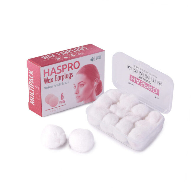 HASPRO Wachs-Ohrstöpsel (6 Paar)