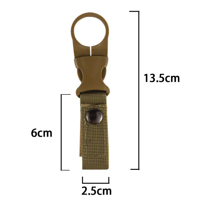 DRAGOWA TACTICAL Oasis flaschenhalter aus nylon mit karabiner, schwarz
