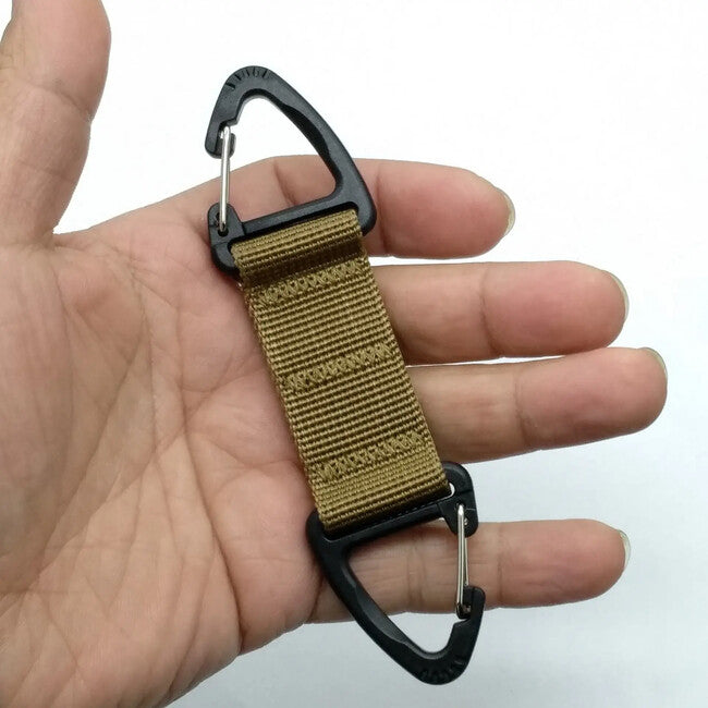 DRAGOWA Tactical Basecamp Reversible Carabiner, Black
