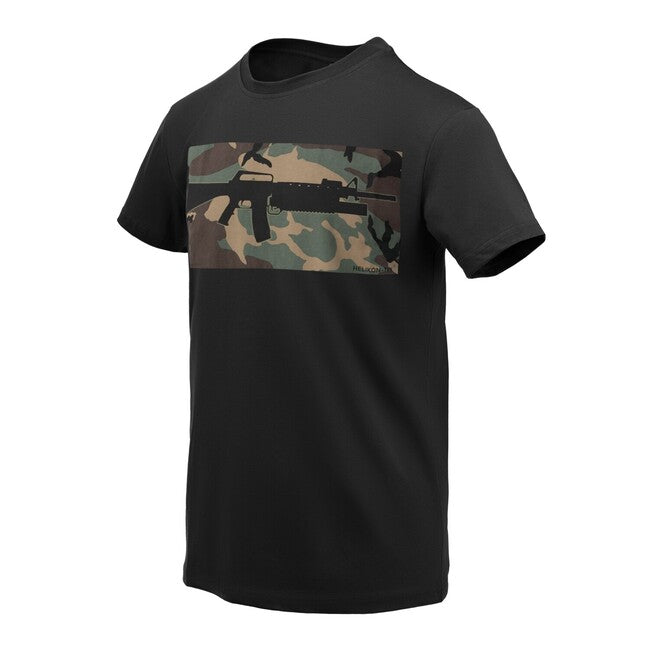 Helikon-Tex 16/203 Combo Baumwoll-Kurz-T-shirt, schwarz/us woodland