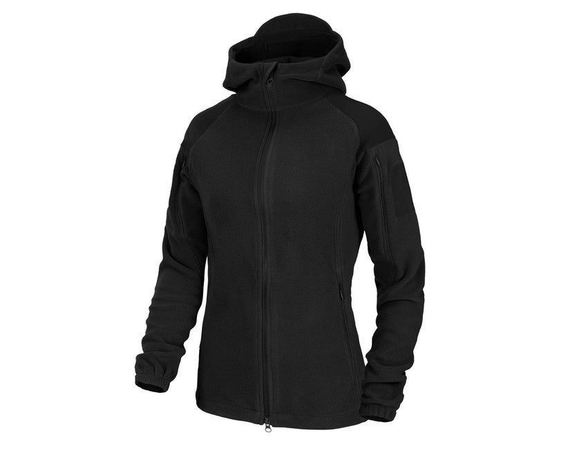 Helikon-Tex Cumulus damen-Fleece-T-shirt mit Kapuze, schwarz