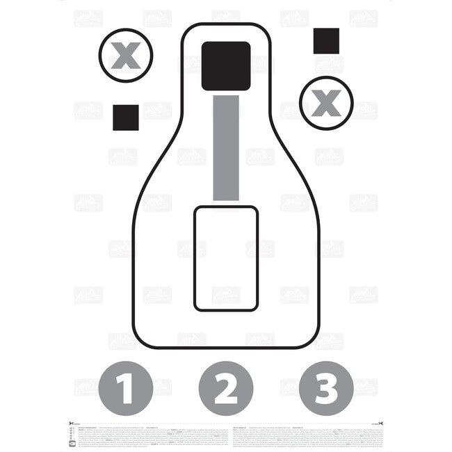 Helikon-Tex Papierziel PXQT - papier - Set von 100 Stück