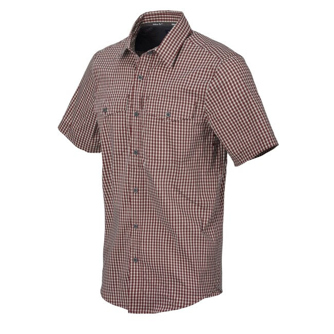 Helikon-Tex Covert Concealed Carry taktisches hemd mit kurzen Ärmeln - Dirt Red Checkered