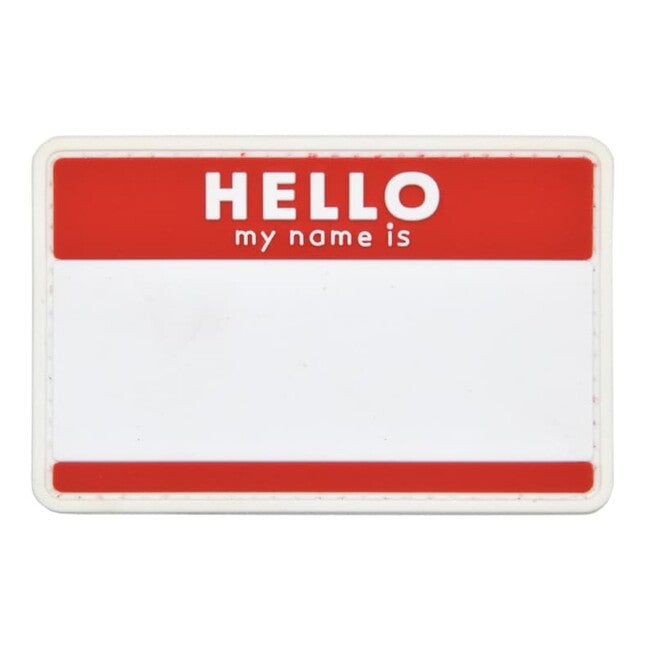 WARAGOD Hello My Name is PVC Aufnäher Rot