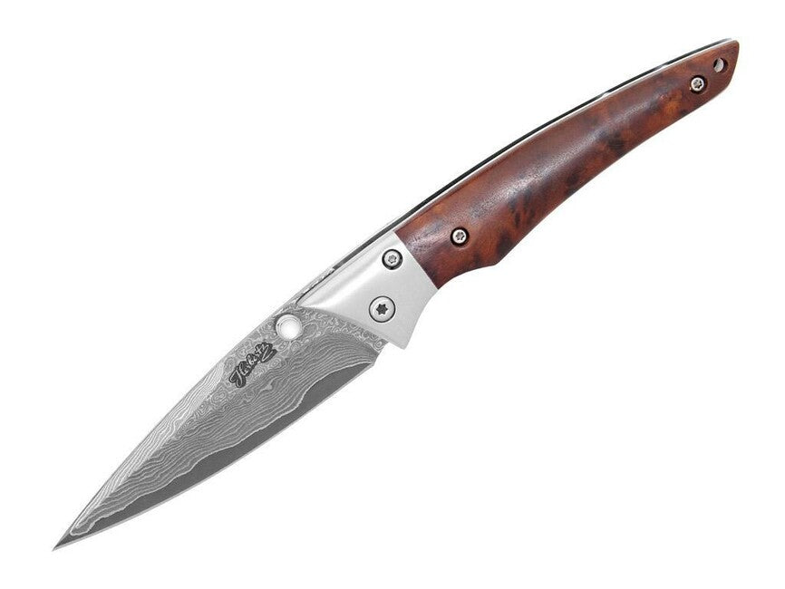 Herbertz Einhandmesser Damast taschenmesser 8cm braun