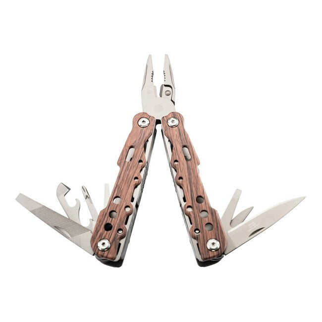Herbertz Holzoptik Multifunktionswerkzeug 11 Funktionen, holzoptik, etui