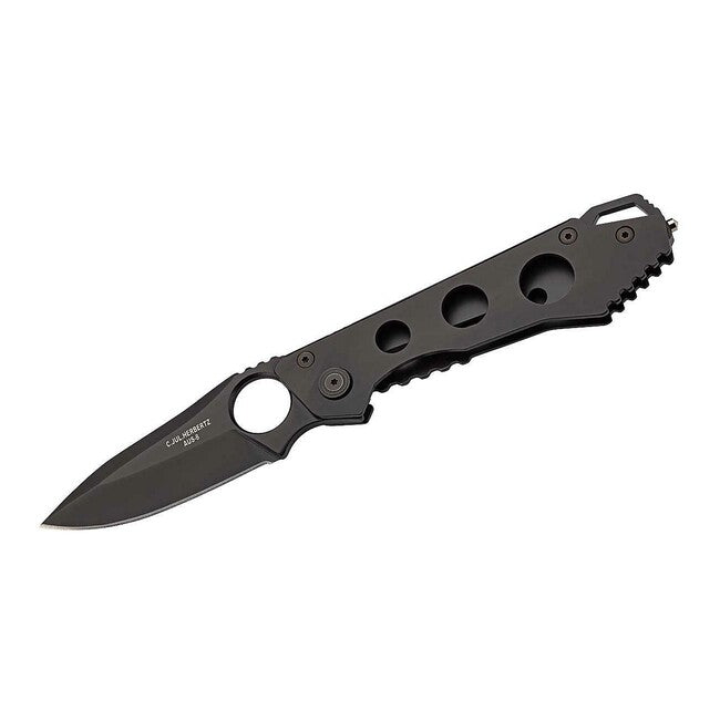 Herbertz Einhand-Leicht-taschenmesser 7cm, edelstahl, schwarz, Glasbrecher