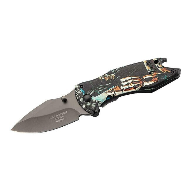 Herbertz 3D-Schnitter Einhand-taschenmesser 6cm, Edelstahl, Flaschenöffner