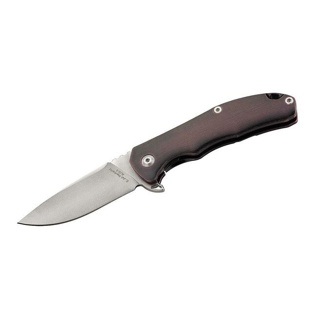 Herbertz Einhandtaschenmesser 7,5cm, titan, rot-braun