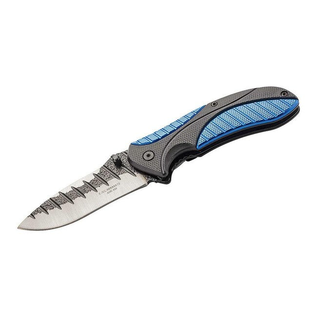 Herbertz Einhandtaschenmesser 8,6cm Kunststoff und Aluminium, schwarz-blau