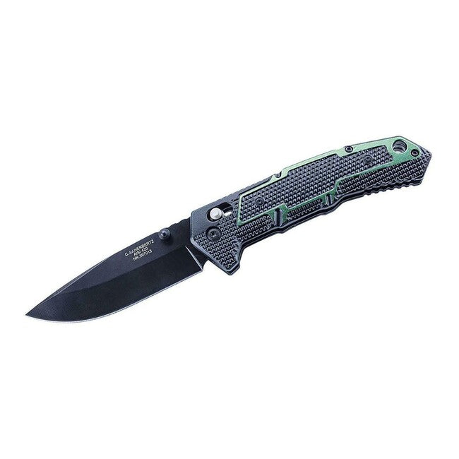 Herbertz Axis Lock Einhandtaschenmesser 9,4cm Aluminium, schwarz-grün