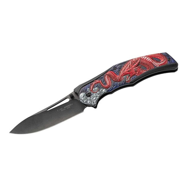 Herbertz Dragon Einhandtaschenmesser 9,7cm, aluminium