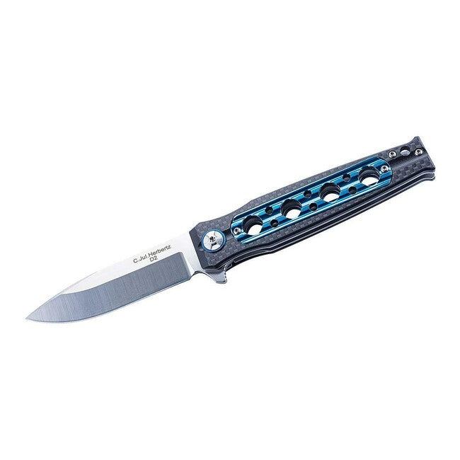 Herbertz Einhandtaschenmesser 9,7cm, aluminium, kohlefaser