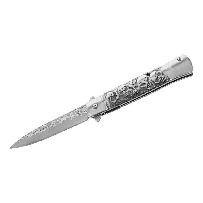 Herbertz 3D-Totenköpfe Einhandtaschenmesser 9,7cm, edelstahl