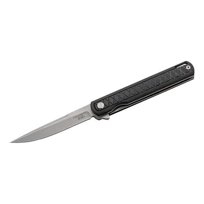 Herbertz Einhandtaschenmesser 9cm CNC gefrästes G10, schwarz
