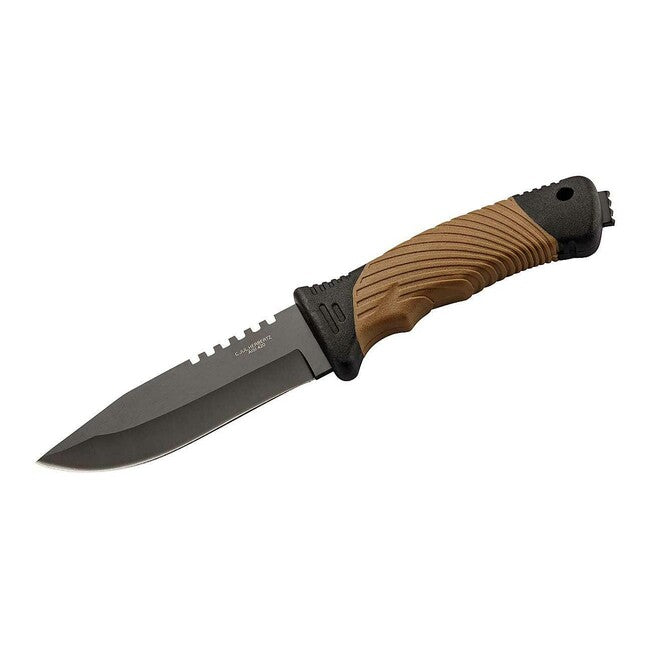Herbertz Gürtelmesser 11,7cm Kunststoff-Kautschuk schwarz-braun