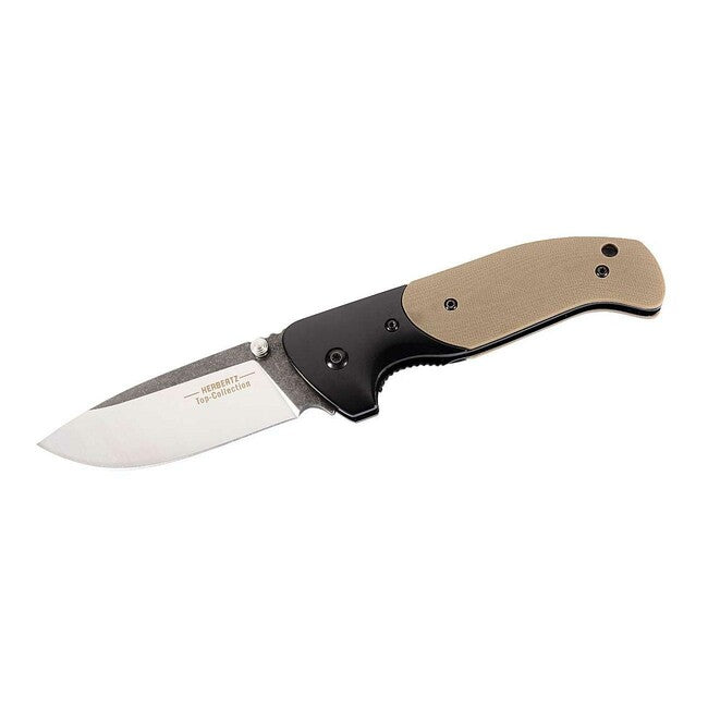 Herbertz TOP-Collection Einhand-taschenmesser 8,5cm, rostfreier Stahl, G10, Sand