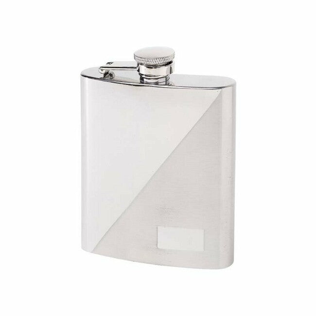 Herbertz Flachmann 237ml, edelstahl, matt und poliert, monogrammiert