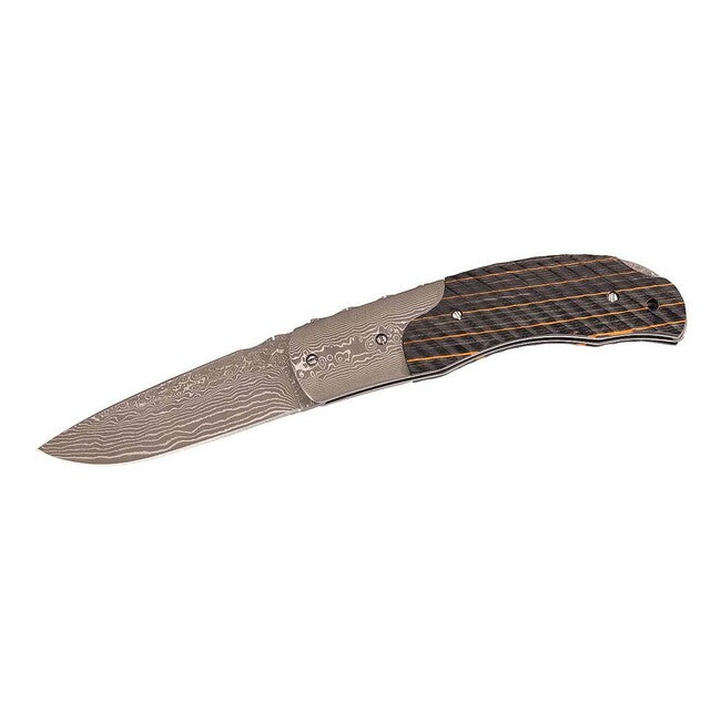 Herbertz taschenmesser 7,5 cm Damast Pakkaholz