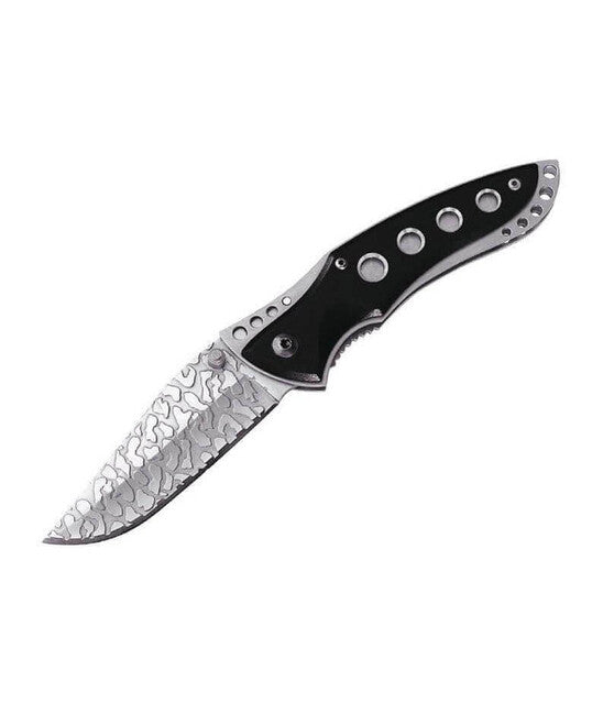 Herbertz taschenmesser 8 cm, schwarz, aluminium