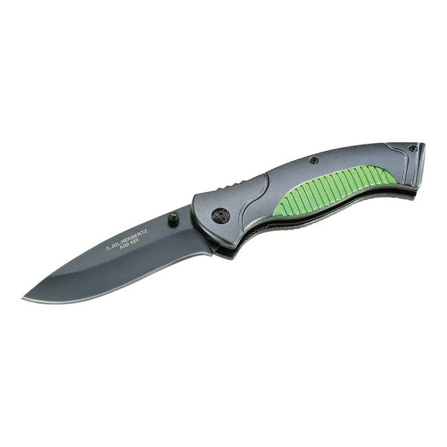 Herbertz taschenmesser 8,5 cm, schwarz-grün, Aluminium