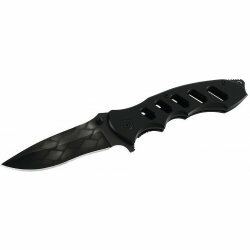 Herbertz taschenmesser 9,5 cm, ganz schwarz, aluminium