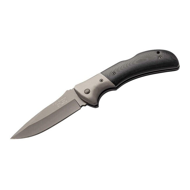 Herbertz taschenmesser 9cm G10 und Titan, schwarz