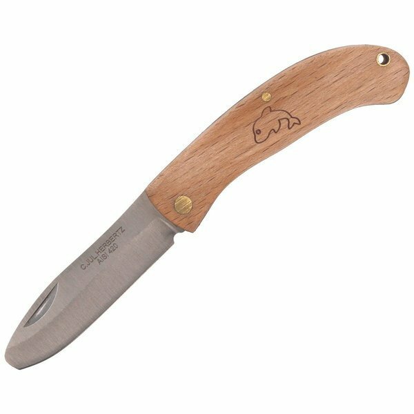 Herbertz Delphin-Motiv taschenmesser 6 cm, buchenholz