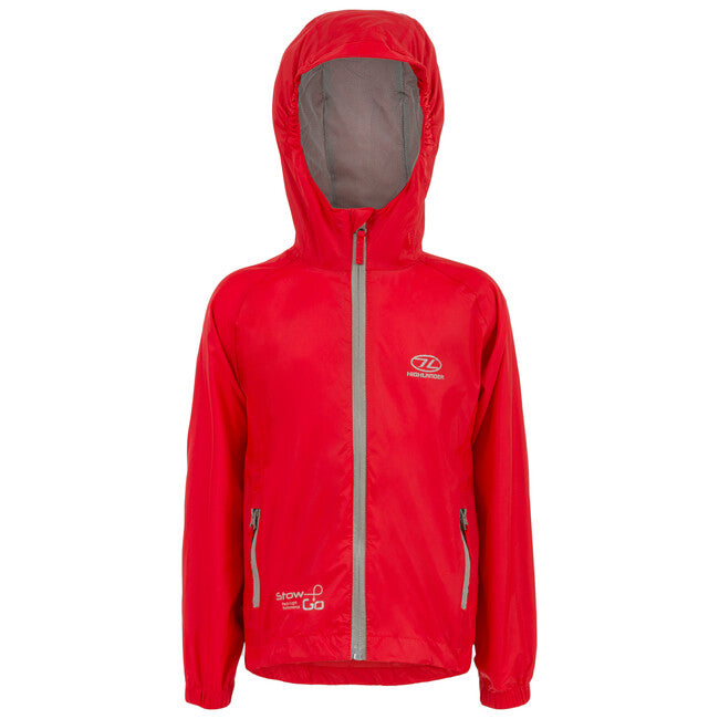 Highlander Stow and Go Kids Regenmantel für kinder, rot