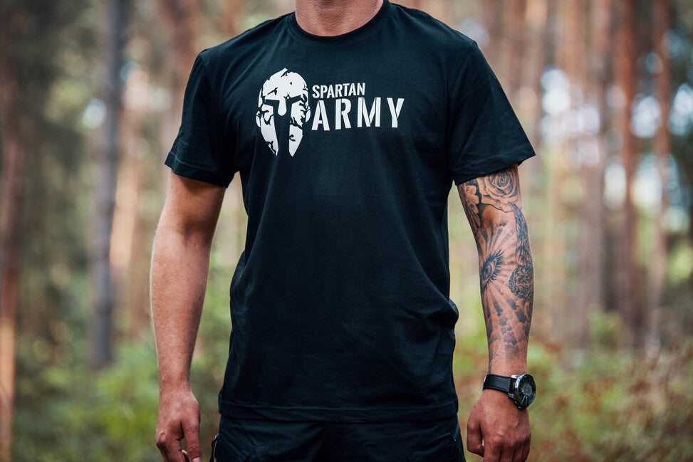 DRAGOWA Spartan army μπλουζάκι 160g/m2, μαύρο