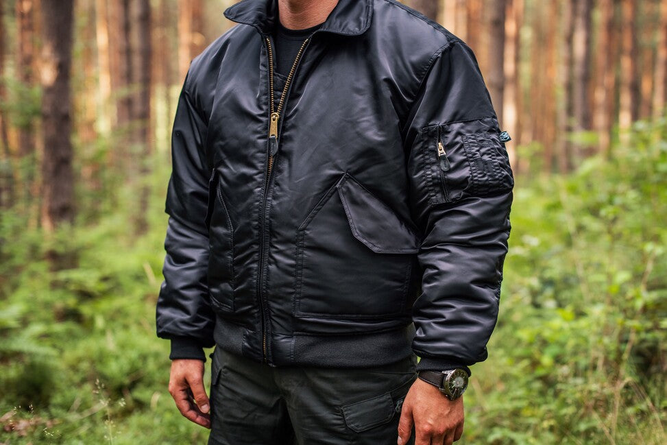 MFH CWU Bomberjacke, Fliegerjacke, schwarz
