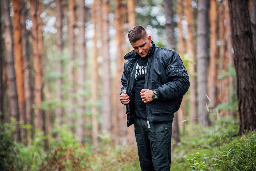 MFH CWU Bomberjacke, Fliegerjacke, schwarz