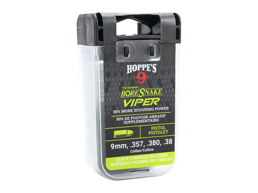 Hoppe's Viper Reinigungslinie BoreSnake mit Den Pistol cal. 9mm/.357/.380/.38