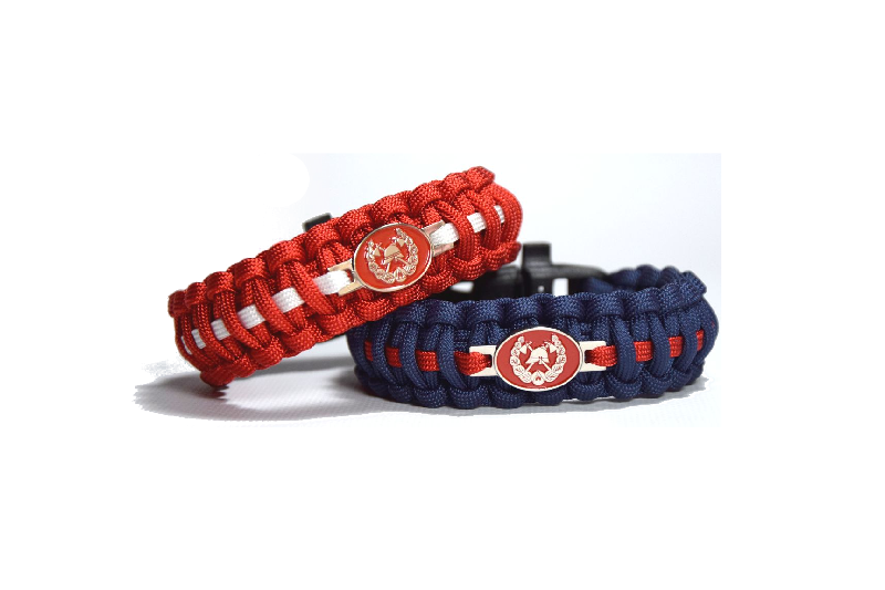 Cordell paracord Armband Hrdy hasic sirka 2,4cm, rot, zapinanie na klip s pistalkou