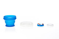 Humangear GoCup faltbarer, hygienischer und verpackbarer Reisebecher ' 237 ml blau