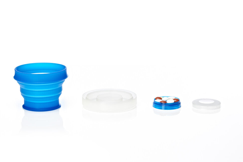 Humangear GoCup faltbarer, hygienischer und verpackbarer Reisebecher ' 237 ml blau