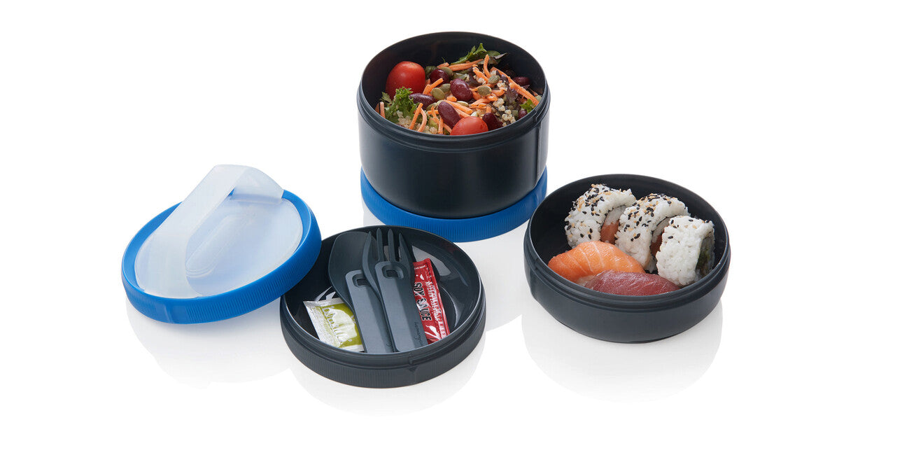 humangear Stax Modular lunchbox XL grau-blau