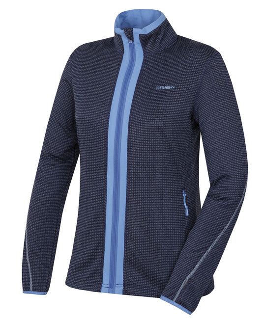 HUSKY Artic Zip women's zip sweatshirt, dark purple/light blue