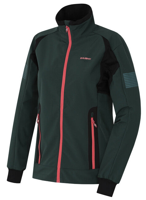 HUSKY Scooby Damen Softshell-Jacke, schwarzgrün