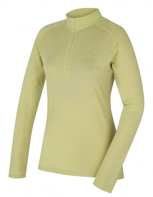 HUSKY Merow Zip damen thermo-shirt mit reißverschluss, hellgrün