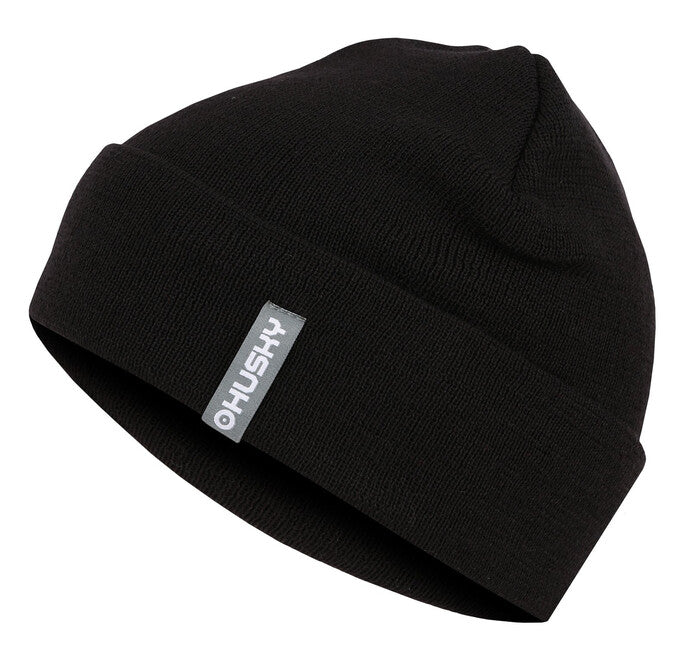 HUSKY Merhat 6 otroška merino kapa, črna
